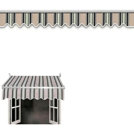 Bande de rechange pour auvent - Tissu imperméable 3,5 m x 20 cm Auvent de jardin et terrasse - Résistant aux UV - Ondulé - Pour auvent, terrasse, balcon, terrasse (1/5)