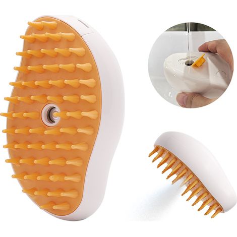 Brosse de bain pour animaux avec distributeur de shampoing – Masseur de toilettage en silicone souple pour chiens et chats – Brosse de lavage pour la douche