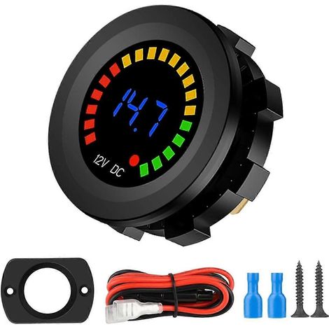 Voltmètre, voltmètre numérique LED 12 V, voltmètre pour voiture, testeur de tension (1/4)