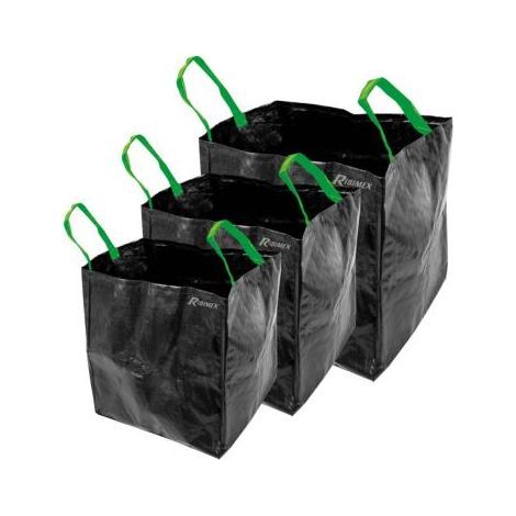 Reno – 3er-Pack Abfallbeutel (70 l, 100 l, 170 l) – Wasserdicht und fäulnisbeständig – 200 g/m² Polyethylen – Tragegriffe (1/5)