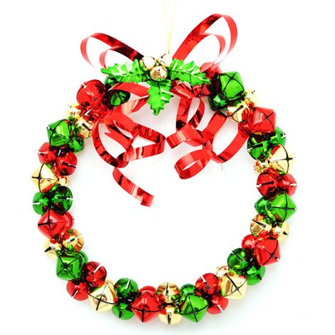 Couronne de Noël créative, pendentif clochette de Noël en fer forgé, décorations de Noël