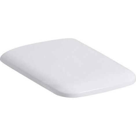 Geberit iCon Square WC siège 571910000 Charnières en laiton chromé, avec mécanisme de fermeture amortie, blanc (1/4)