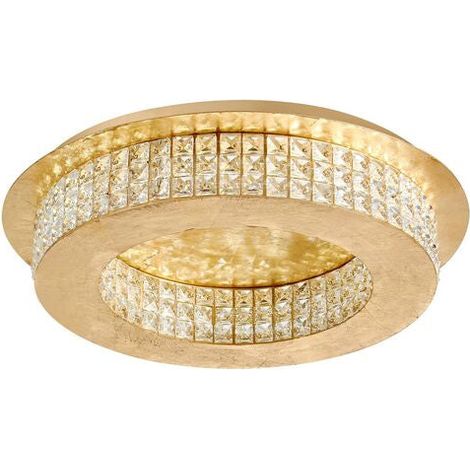 [NEUWERTIG] B-Ware Nova Luce Deckenleuchte Deckenlampe ZEFFARI LED Blattgold Neutralweiß 40 W 50 cm (1/2)