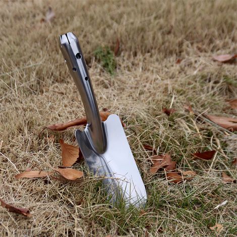 Louche de jardin en acier inoxydable, pelle à main pour terreau, transplantoir de plantation pour semis et jardinage (1/5)
