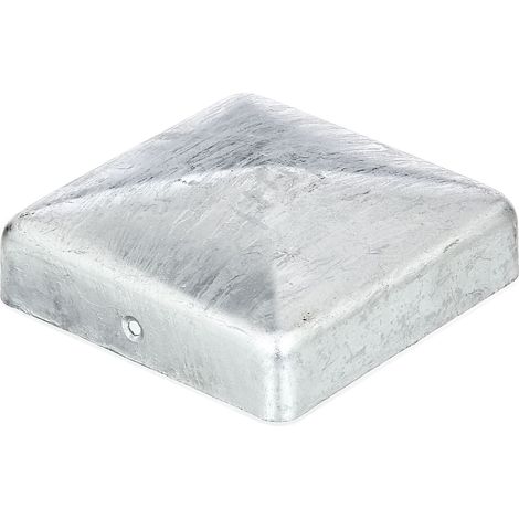 Capuchon pour poteau en bois – Acier galvanisé à chaud – Dimensions 90 x 90 mm – Set de 10 pièces – Accessoire pour poteau – Alberts (1/4)
