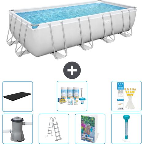 Bestway Power Steel Rechteckig - 488x244x122 cm - 8-teilig S574