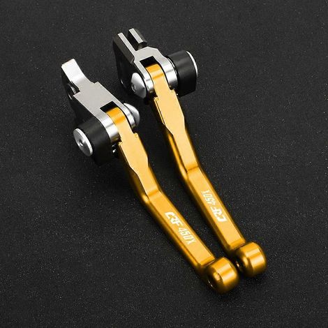 Aplicable a las manetas de freno y embrague plegables de aleación de aluminio para motocross HONDA CRF450X 2005-2018 Off-Road Pit Dirt Bike CRF 450X (logotipo dorado) (1/5)