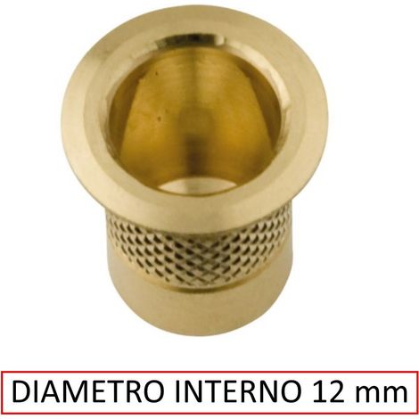POZZETTO OTTONE SENZA MOLLA DIAMETRO INTERNO 12 MM