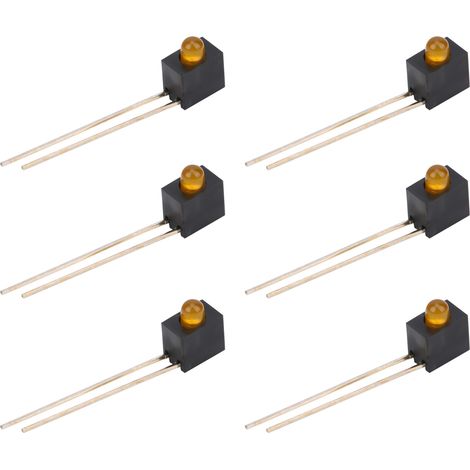 Support à coude 90° pour LED 3mm orange - Lot de 100 - Composants électroniques industriels (1/5)