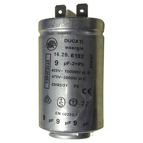 CONDENSATEUR 9 MF 425 V POUR LAVE LINGE ARTHUR MARTIN - 125002022