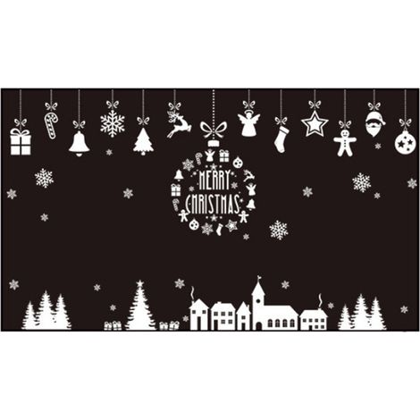 Abnehmbarer, dekorativer Schneeflockenaufkleber für Weihnachten – Büro und Zuhause (1/5)