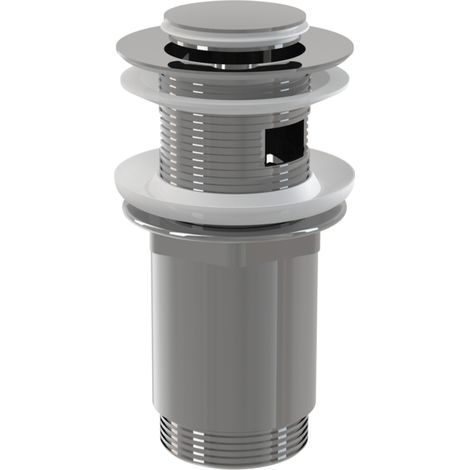 Scarico per lavello in metallo da 5/4" con troppopieno e tappo piccolo. (1/3)