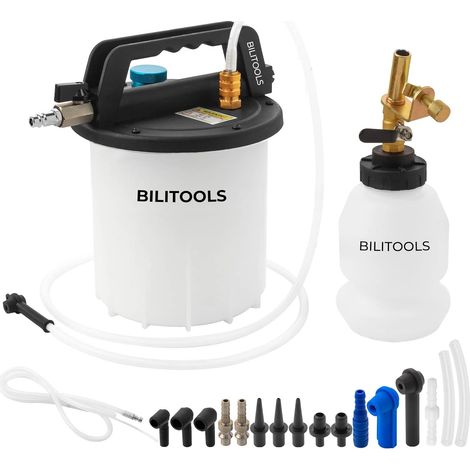 Universal Car and Motorcycle Brake Bleeder 3L pneumatic kit with vacuum pump, brake fluid, 1L bottle and adapters (1/5)