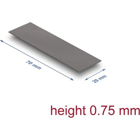 Delock Almohadilla conductora tÃ©rmica 70 x 20 x 0,75 mm para mÃ³dulos M.2 3,0 W/mK