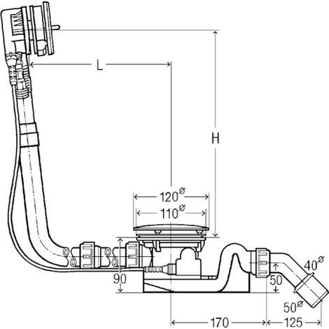 VIEGA 727673 Trop- et débordement Rotaplex Trio (1/4)