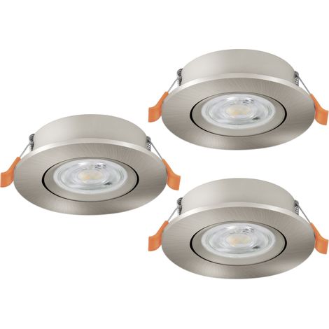 Faretto Incasso Moderno Barranco Plastiche Grige 3 Luci Led 4,5W 3X450Lm Ip20 (1/3)