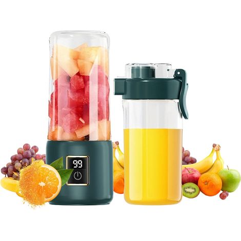 Nouveau blender automatique 2025 rechargeable sans fil avec personnalisation gravure, gobelet nomade pour jus frais pressés à la maison