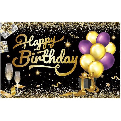 1 bannière murale décorative sur le thème d'anniversaire-180x115cm (1/2)