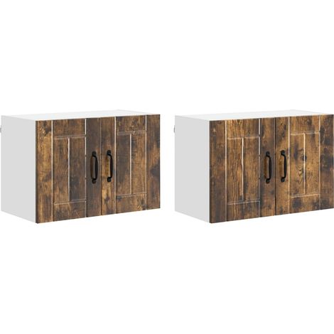Maison Exclusive - Meuble mural LUCCA 2 pcs Chêne fumé 60 x 31 x 40 cm