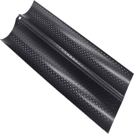 Plateau à Pain Français, Plaque de Cuisson à, Antiadhésive, en Acier Inoxydable perforé, 2 Fentes pour la Cuisine (732) (1/5)
