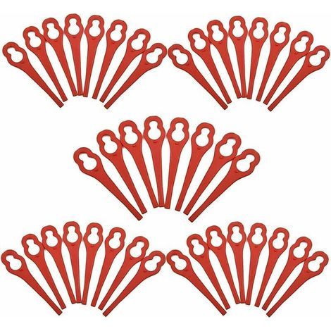 [NEVER USED]  Pack of 100 Plastic Blades for Ferrex/Aldi FAR 20-1 97699 2002706 FE220 Grass Trimmer
