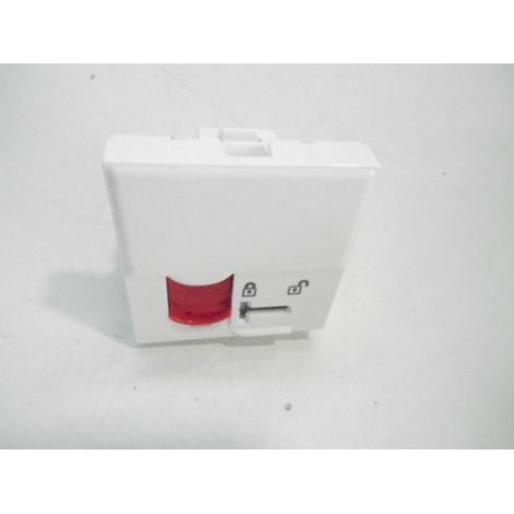 Prise RJ45 CAT6 FTP acces controlé securisé par clé blanc 2M 45x45mm clipsable MOSAIC LCS2 LEGRAND 076595