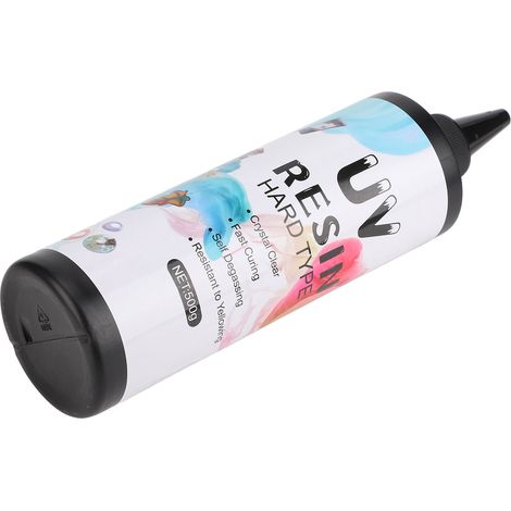 UV-Harz, handbearbeitet, transparent, vergilbungsbeständig, schnellhärtend, klarer UV-Klebstoff für Bastelarbeiten und Dekorationen, 500 g (1/5)