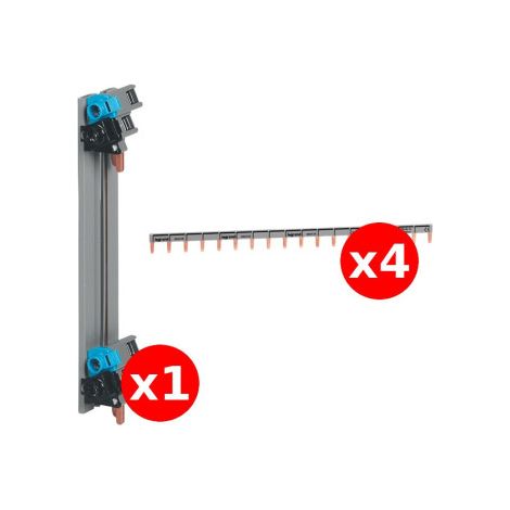 Legrand - Ru00e9partition verticale VX 3 optimisu00e9e Drivia 2R + peigne d'alimentation 13M - 405000 + 404926x4 (1/2)