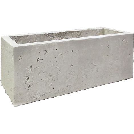Fioriera in granulato di pietra Grigio 75x25xH33cm Art Garden (1/5)