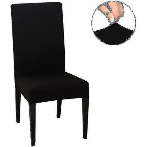 Lot de 4 housses de chaises de salle à manger extensibles, amovibles et lavables zy-nana (1/4)