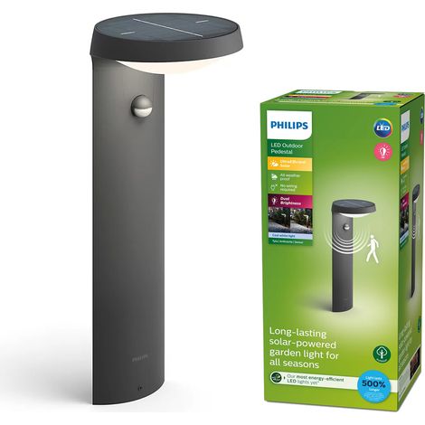 Lampe sur pied - PHILIPS - Tyla IR - Anthracite - 1 x 1,2 W - 4000 K - Détecteur de mouvement - Version UE (1/4)