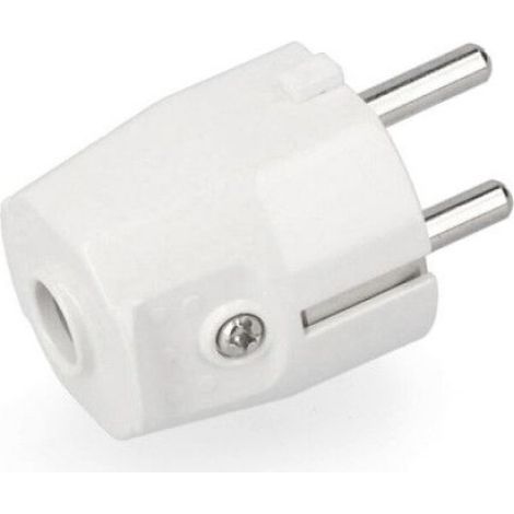 Fiche électrique - - Type F - 10/16A - 4,8mm - Blanche (1/5)