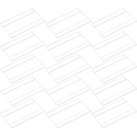 Porte-étiquettes en acrylique, design plat et simple, pour l'affichage des informations produit, idéal pour les bibliothécaires (lot de 15). (1/5)