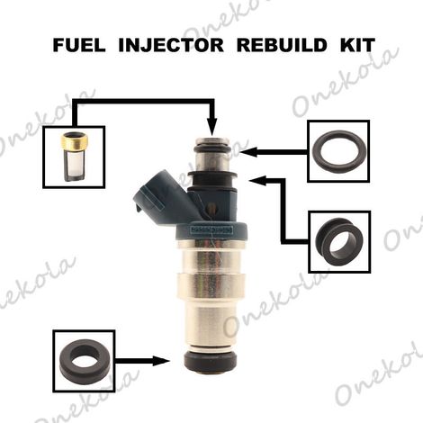 Fuel injector repair kit, seal and filter compatible with Toyota Hilux 1RZ 2.4 23250-75040 (1/2)
