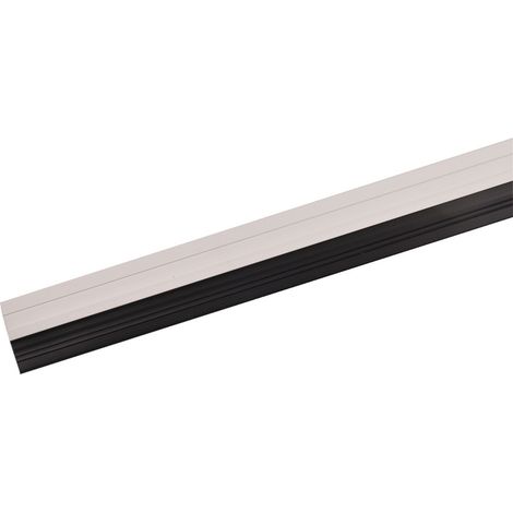 Türbodendichtung 100cm Bürstendichtung Gummidichtung Türdichtung Zugluftstopper - 75107-Gummi silber
