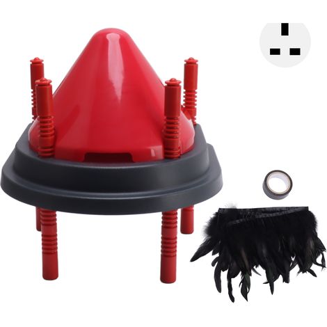 13W Lampe Chauffante pour Poussins Plaque Anti-Pergeoir Réglable en Hauteur Chauffe jusqu'à 15 Poussins Prise UK 220V (1/5)