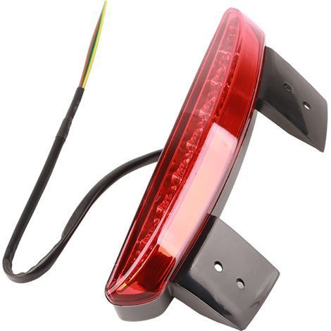 8-flammige LED-Motorradrückleuchte, Brems- und Kennzeichenbeleuchtung, für Bobber Cafe Racer, integrierte Blinker, universell (1/5)