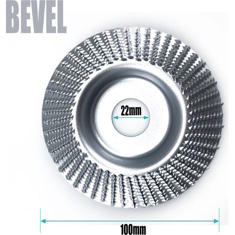 Diamètre intérieur de la surface biseautée (argent) : 22 mm Disque à meuler pour meuleuse d'angle, disque à meuler plat, disque à meuler biseauté, meule, outil de bricolage pour le travail du bois (1/5)