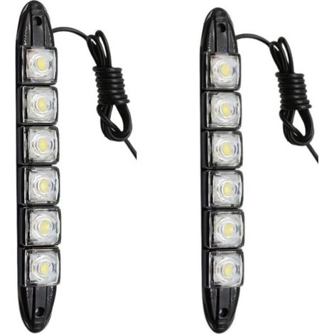 Feux de Jour LED Universels Flexibles pour Voiture Lot de 2 Blancs Installation Facile Compatible Tous Véhicules - (1/5)