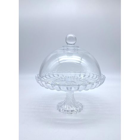 BONTURI CASA HOME DECORATION Alzata Cake Vetro Janice D 20 Cm H 18 Cm Centrotavola