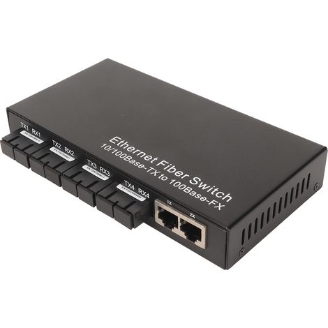 Convertisseur Ethernet vers fibre optique Tx1310nm 10-100 Mbps, portée jusqu'à 25 km, port RJ45/SC, commutateur Ethernet fibre optique, prise UE 100-240 V
