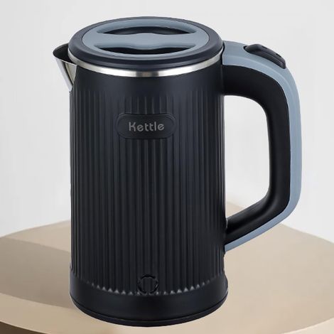 Petite Bouilloire de Voyage de 800ml, Intérieur en Acier Inoxydable 304, 600W 5 Minutes à ébullition Rapide Mini Bouilloire en Acier avec Arrêt Automatique et Protection à Vide, Noir (1/5)