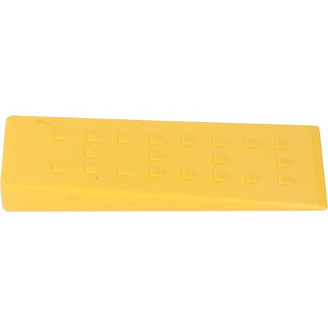 Coin d'abattage 25 cm en plastique ABS pour fendre le bois, couper des arbres, tronçonneuse, outils de bûcheronnage, jaune (1/5)