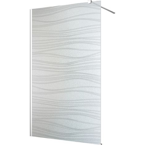Stickers paroi de douche dépoli - Vagues - 50x100 cm (1/2)