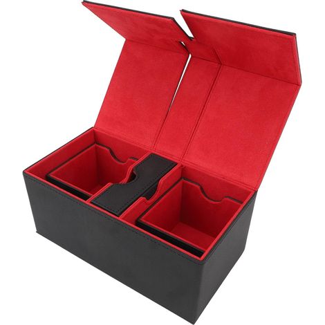 Boîte de Rangement de Cartes de Jeu en Cuir PU à Fermeture Magnétique de Grande capacité pour Contenir Plus de 200 Cartes avec 3 Tiroirs, Adaptée aux de Baseball, de Basket-ball, de Football (1/5)