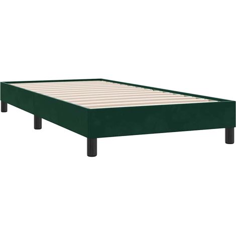 Maison Exclusive - Giroletto senza Materasso Verde Scuro 80x210 cm in Velluto