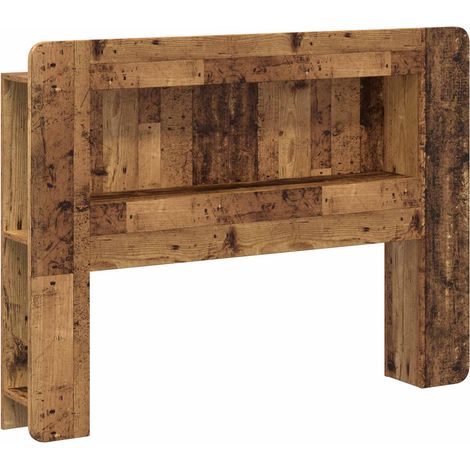 Headboard Cabinet with Storage Old Wood Engineered Wood vidaXL (1/5)
