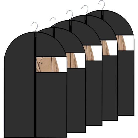 Housse De Rangement Pour Vêtements - EVA Étanche Et Anti-Mites - Fenêtre Transparente - 60x100 Cm - Lot De 5