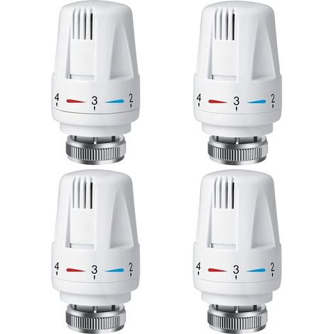 Testa valvola termostatica per radiatore - 4 pezzi - Testa termostatica per radiatore TRV M30 x 1,5 - Valvole per radiatori per riscaldamento domestico e per ufficio (1/5)