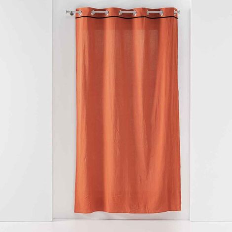 Rideau à Œillets "Linette" 135x240cm Terracotta (1/4)
